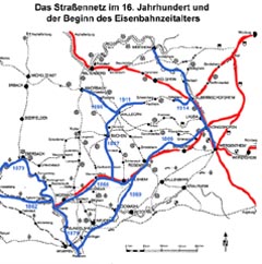 Geleitstraßen und Eisenbahnnetz
